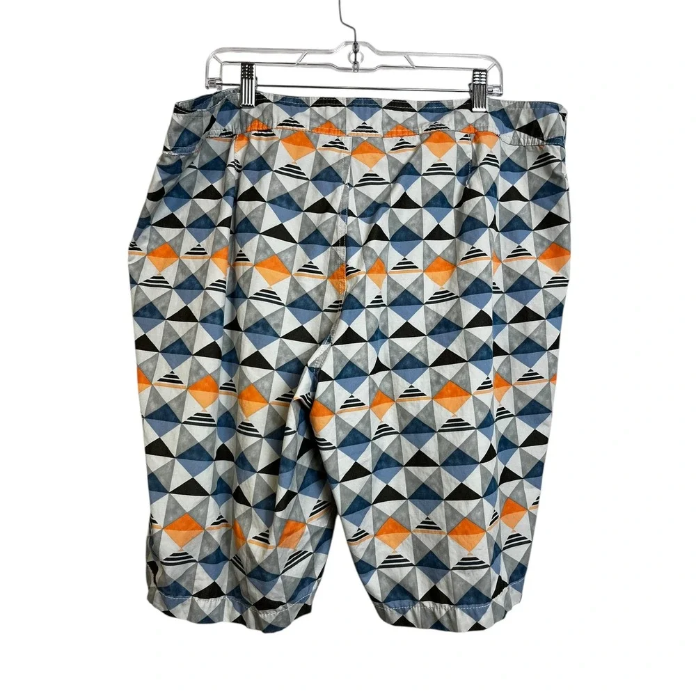 Tommy Bahama‎ Relax Men's Swim Board Shorts Size 40 Geometric Print Drawstring